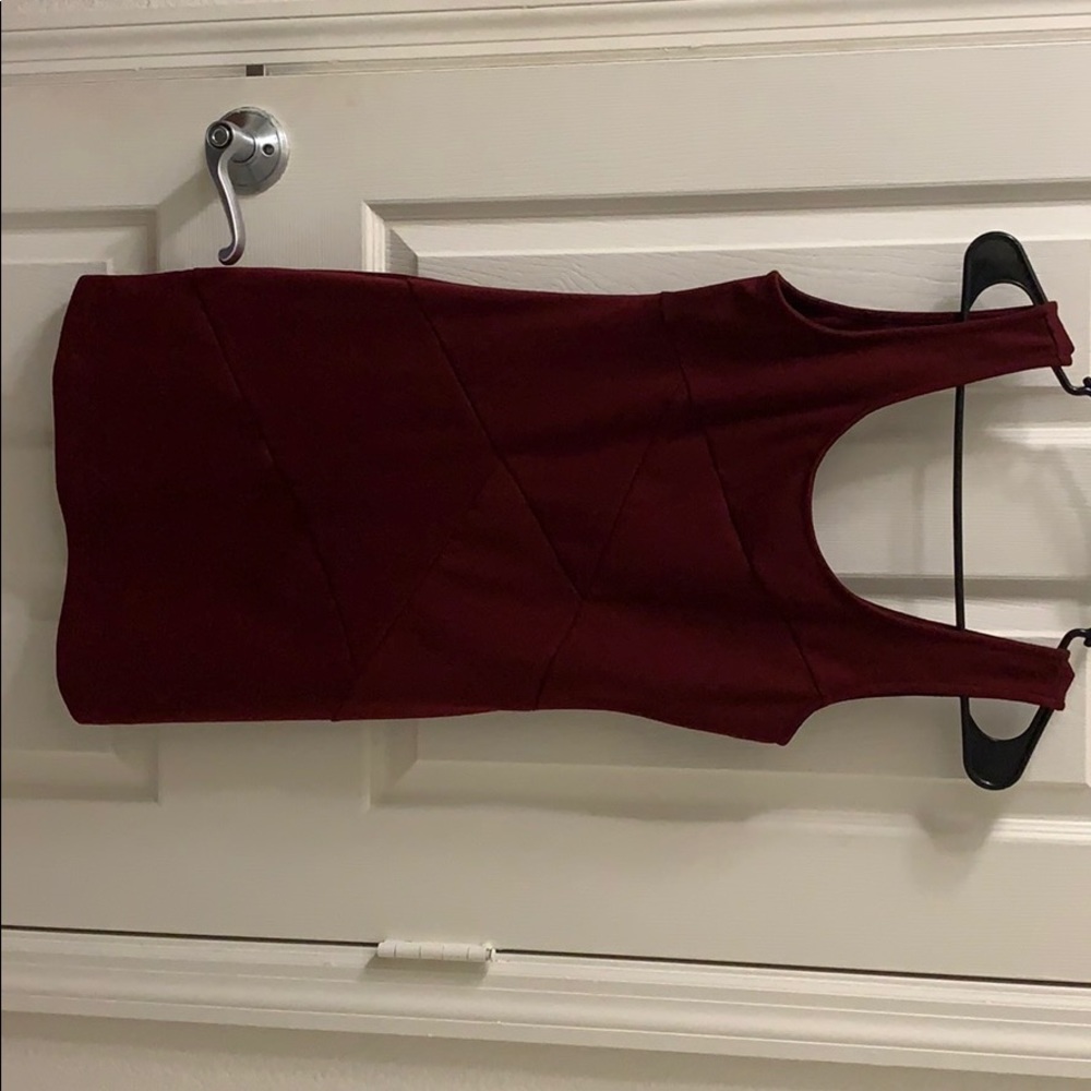 Maroon bodycon dress